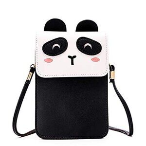 Panda Crossbody Phone Bag - Black and White